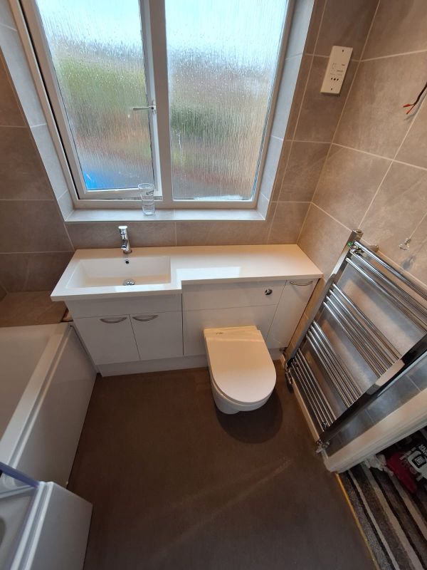 A bathroom, shower room or cloakroom installed by G V Hall Ltd