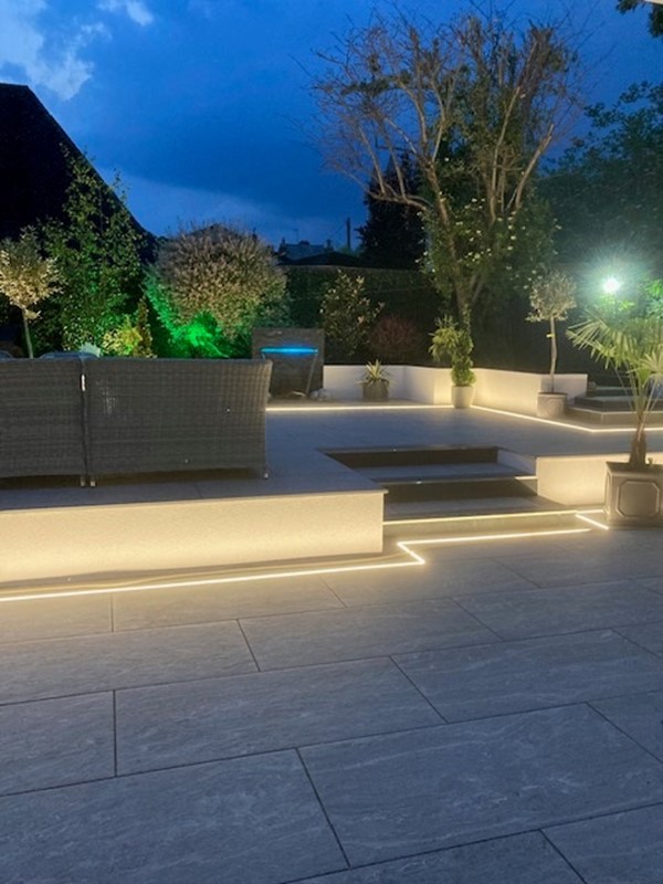 Exterior and garden lighting installed by G V Hall Ltd