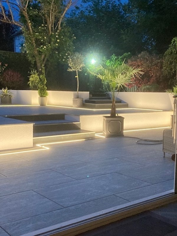 Exterior and garden lighting installed by G V Hall Ltd